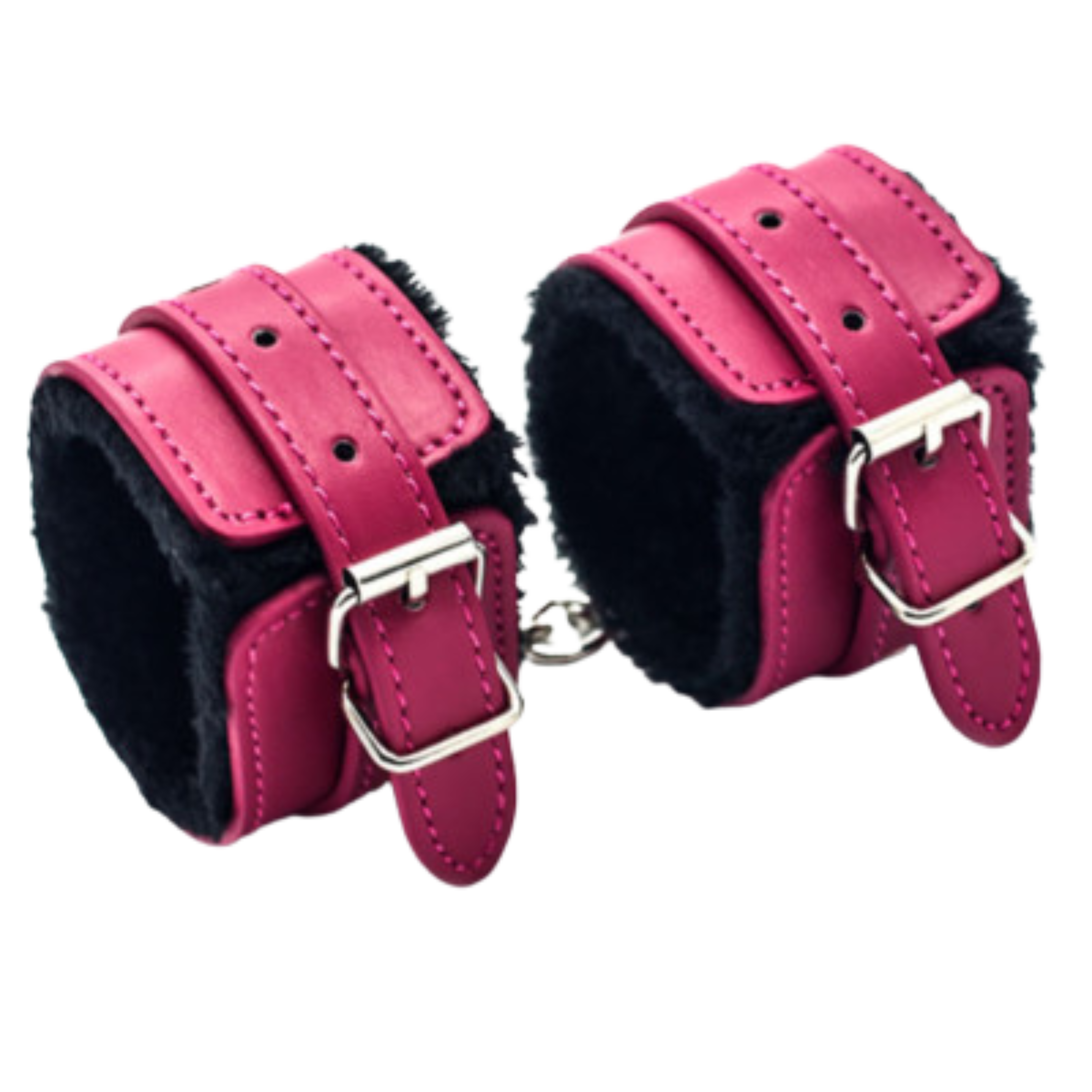 Roze fluwelen handboeien